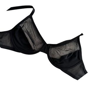 NWT Gap Black Mesh Semi Demi Bra